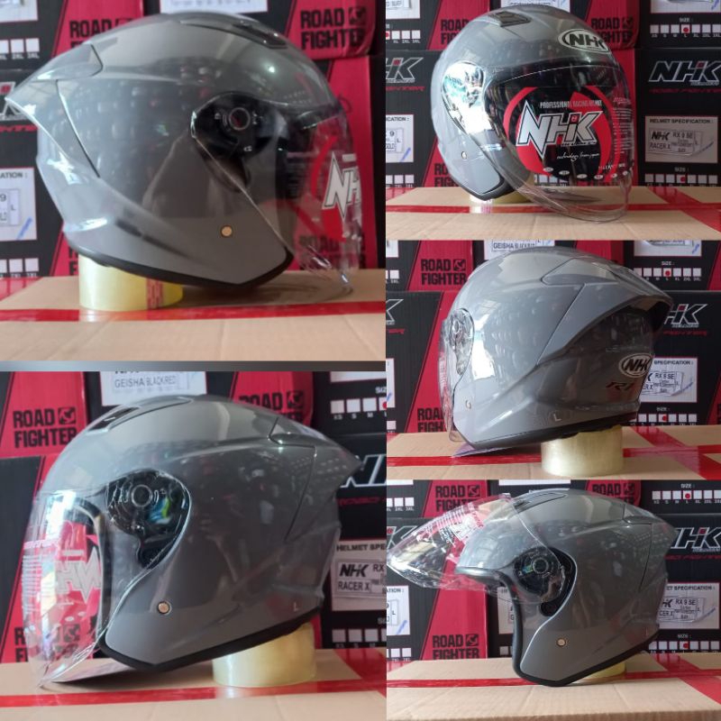 Jual HELM NHK TERBARU R1 ELITE SOLID DIM GREYY,BLCK GOLSSY,BLACK DOF ...