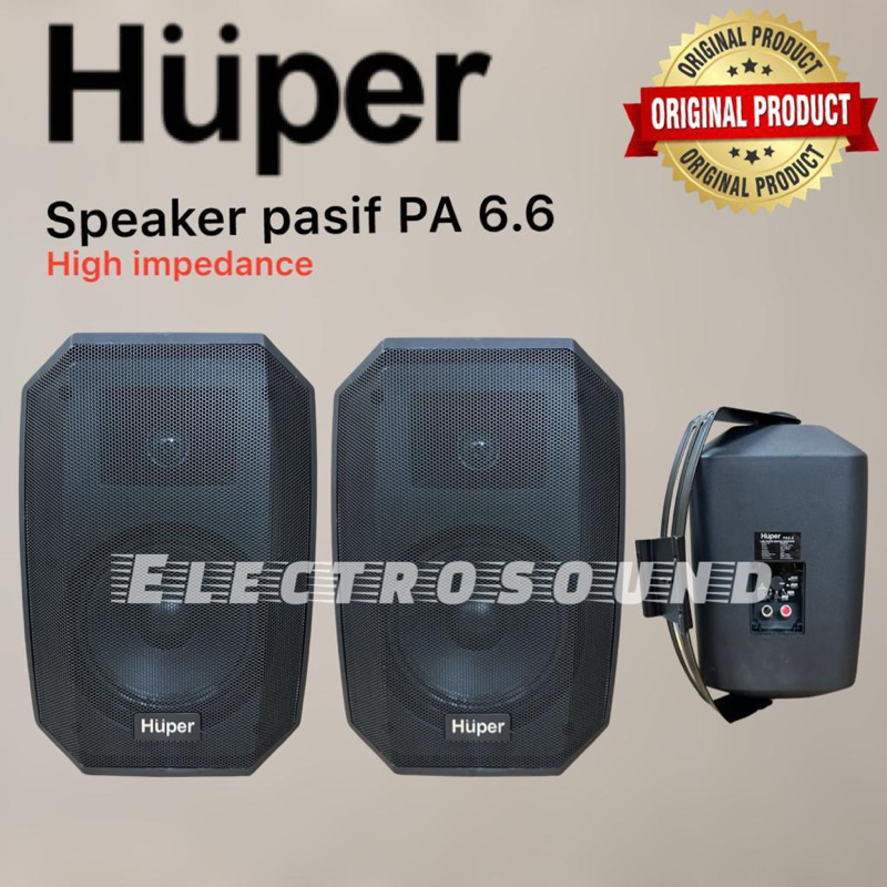Jual Speaker Pasif 6.5 Inch Huper PA 6.6 Wall Speaker Pa 66 Gantung ( 2 UNIT ) Shopee Indonesia