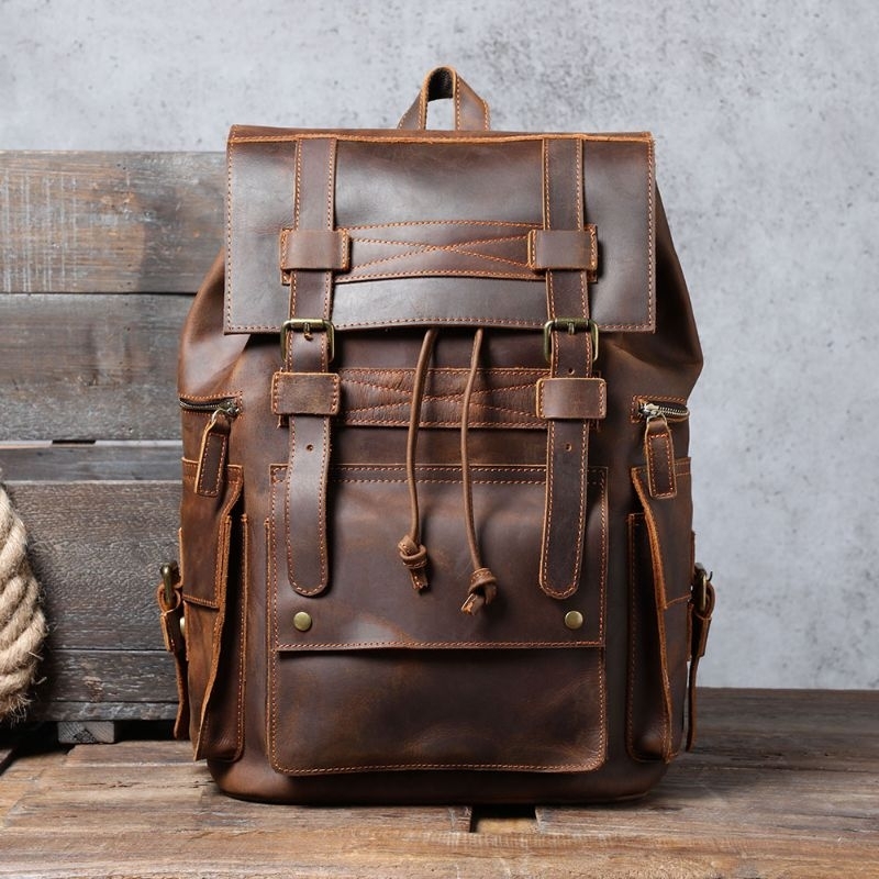 Jual ORI terbaru model modis Tas Ransel Kulit ASLI ll Tas pria Kulit ...