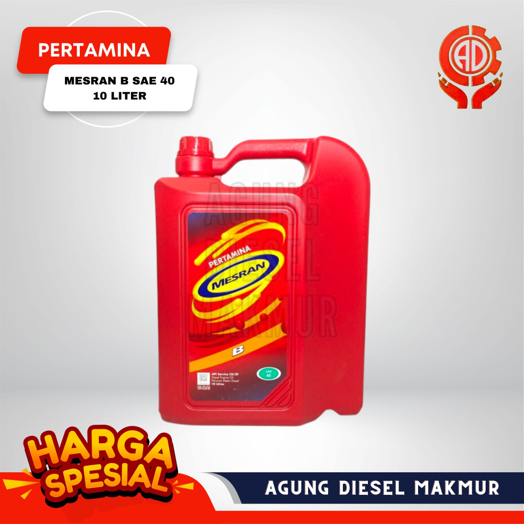 Jual Pertamina Oli Mesin Diesel Mesran B SAE 40 10 Liter | Shopee Indonesia