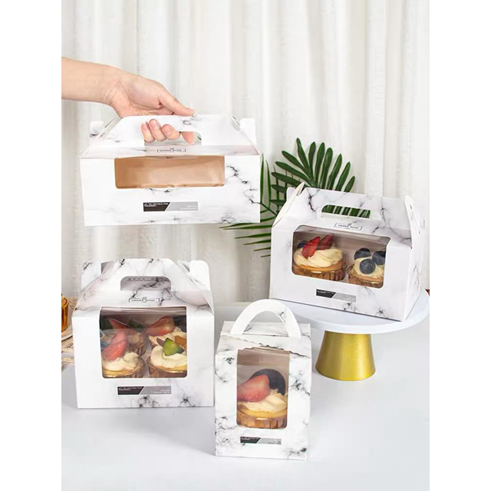 Jual Kotak Cupcake isi 6 Gable Box Kraft Cupcake Lubang 6 / Box