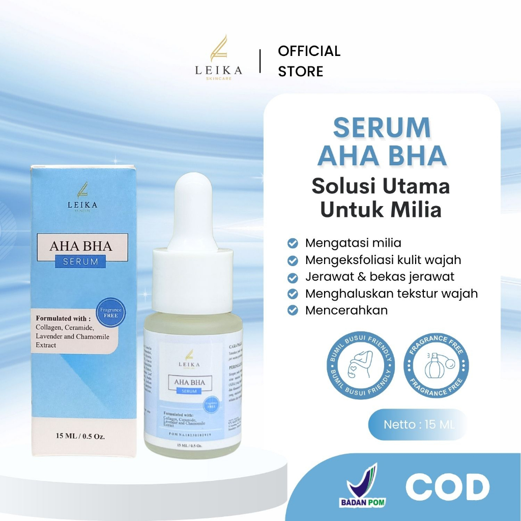 Jual Leika Skincare Serum Aha Bha Resmi Bpom Serum Khusus Milia Dan Bruntusan Tanpa Pengharum