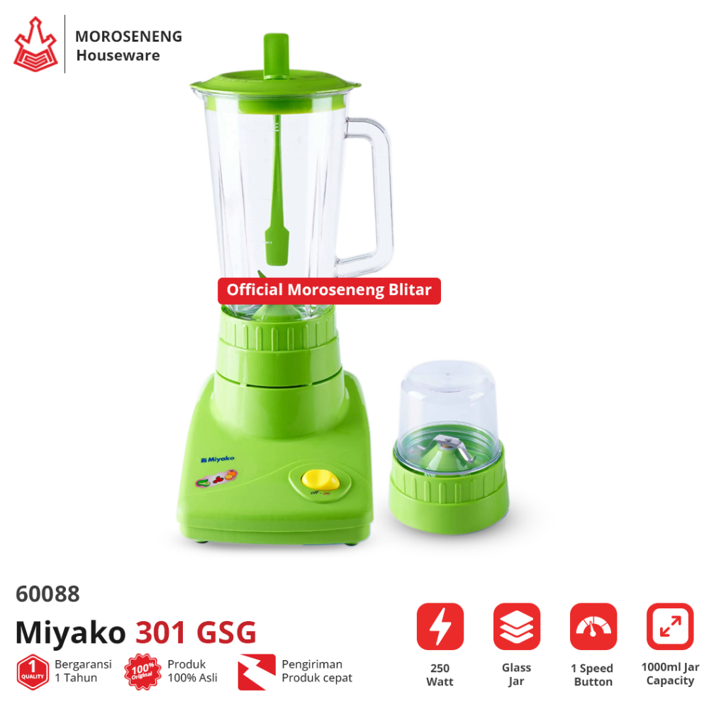 Jual Blender Miyako 301 GSG 1 Liter Garansi Resmi | Shopee Indonesia