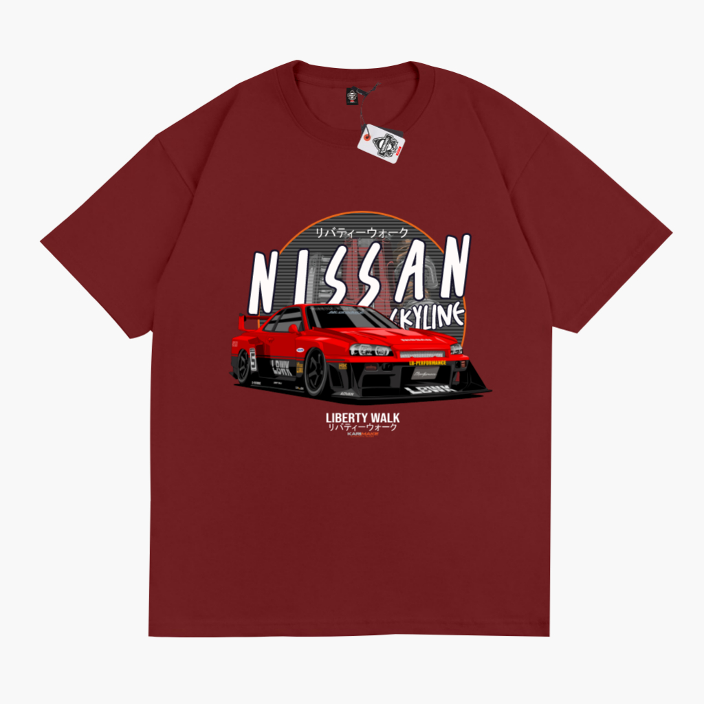 Jual Karimake Id Kaos T Shirt Nissan Skyline R Bnr Lbwk Liberty Walk Kaos Otomotif