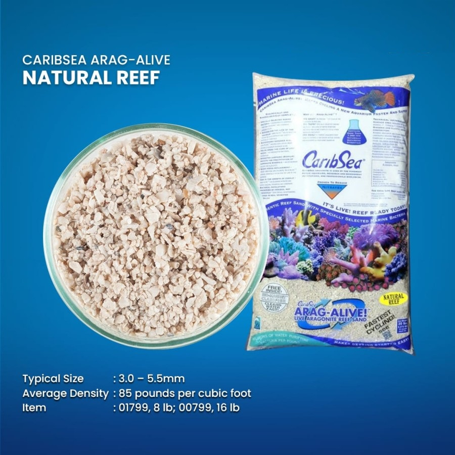 Jual CaribSea AragAlive Natural Reef Live Sand Pasir Air Laut