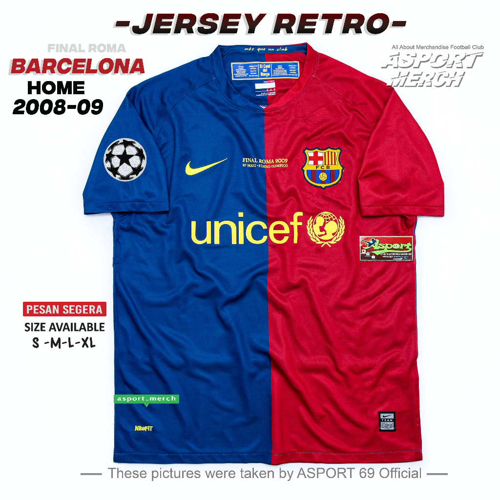 Jual BARCA RETRO JERSEY BOLA BARCELONA RETRO HOME 2008 2009 JERSEY