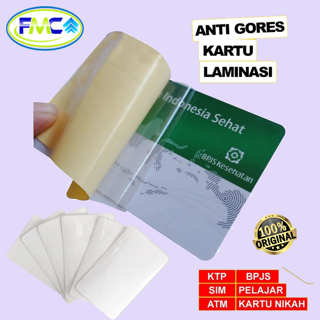 Jual Anti Gores KTP Cover Pelindung Id Card Kartu Sim Laminasi Dingin ...