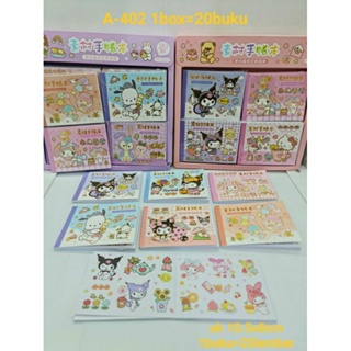 Buku Stiker Pokemon Sanrio Sticker Book Karakter dengan Spatula / Stiker  Karakter