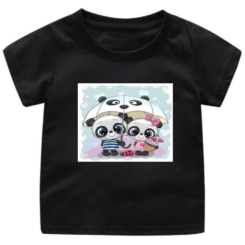 Jual BAJU KAOS OBLONG SANTAI UNISEX GAMBAR PANDA UMUR 1-12 TAHUN/REMAJA ...