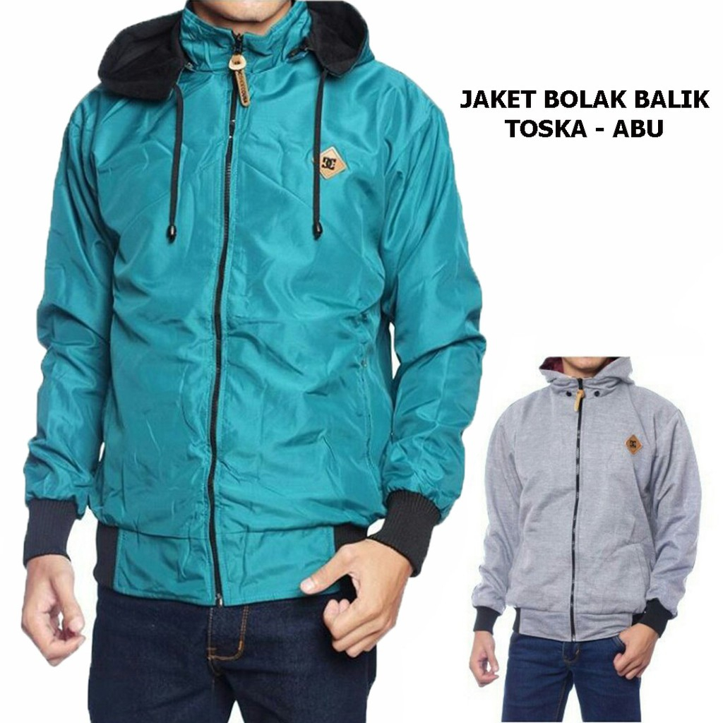 Jual JAKET BOLAK BALIK PRIA BB 2in1 PARASUT ANTI AIR FLEECE SIZE M L XL ...