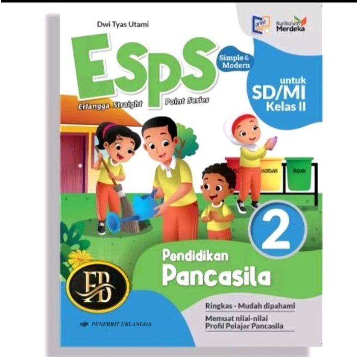 Jual ERLANGGA - BUKU PELAJARAN ESPS PANCASILA KELAS 2 SD/ MI KURIKULUM ...