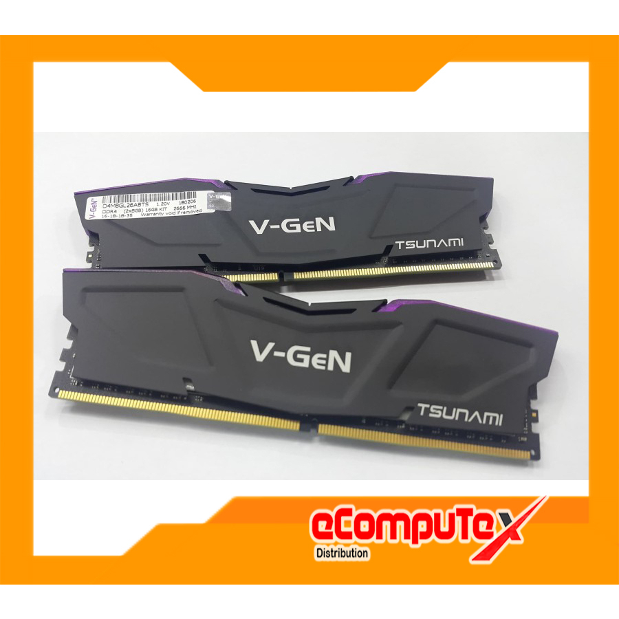 Jual RAM DDR4 V-GeN TSUNAMI 16GB 2666MHz CL16 (2X8GB) - RAM GAMING OC ...