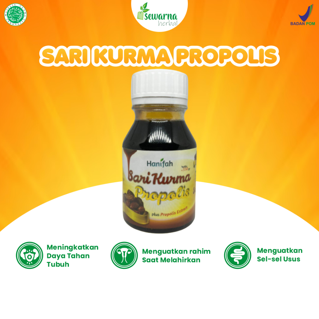Jual Minuman Kesehatan Sari Kurma Propolis Hanifa Suplemen Ibu Hamil ...