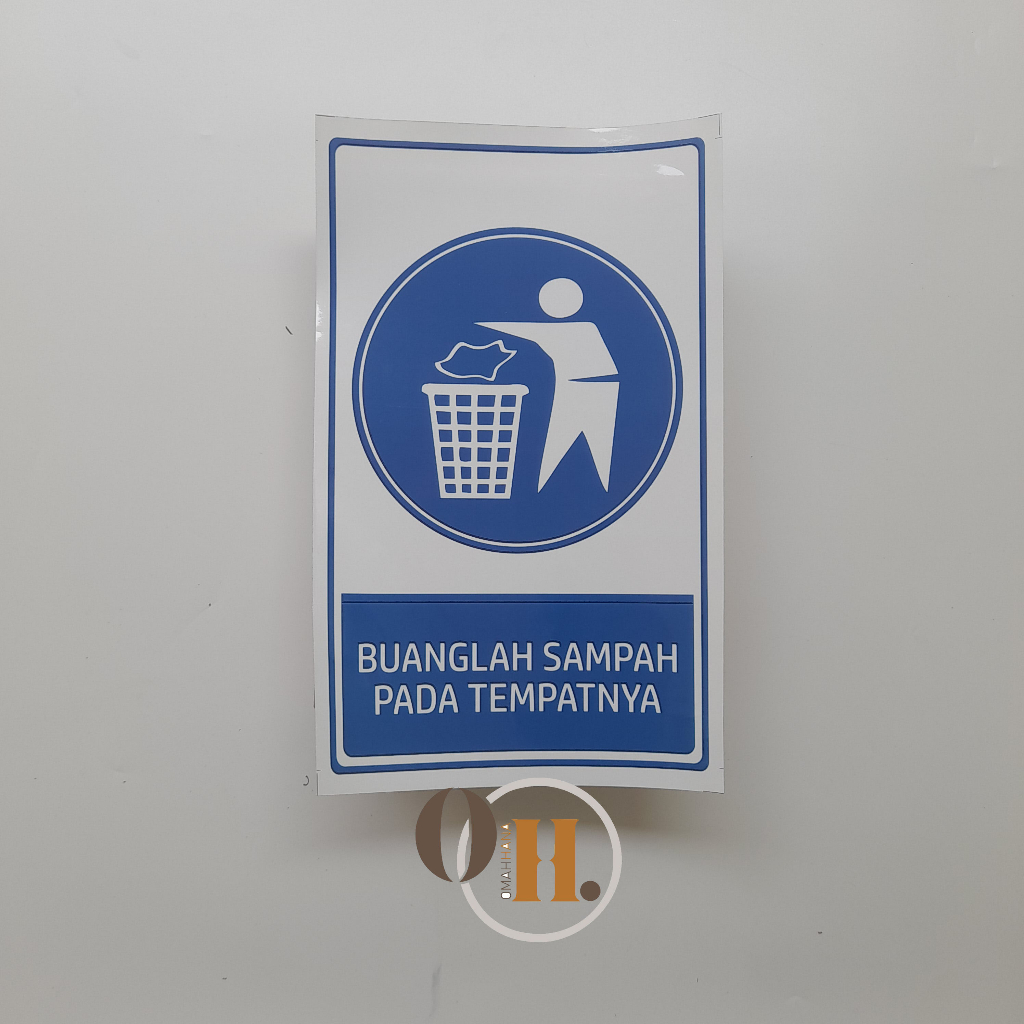 Jual Stiker Buang Sampah Pada Tempatnya - Stiker Jaga Kebersihan ...