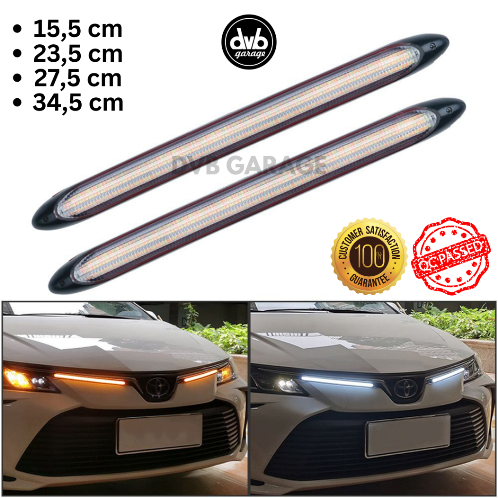 LED DRL DAYTIME RUNNING LIGHTS 12V - UNIVERSAL MOBIL SEIN LAMPU