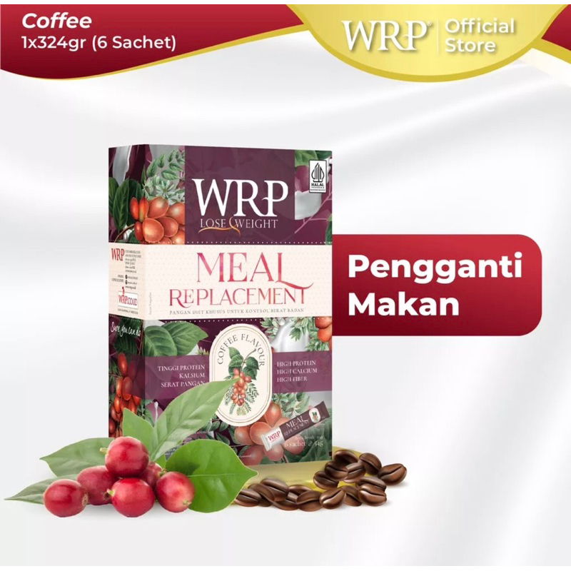 Jual WRP Meal Replacement Coffee 324 G (1 box 6 sachet) Rasa Kopi