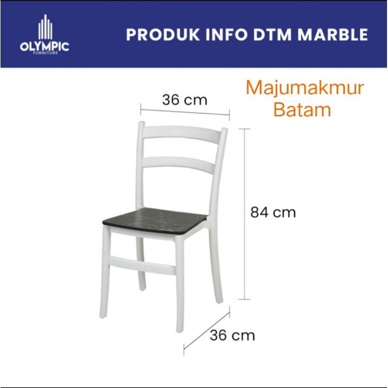 Jual OLYMPIC DTM MARBLE MEJA MAKAN + 4 KURSI ( DINNING TABLE ) | Shopee ...