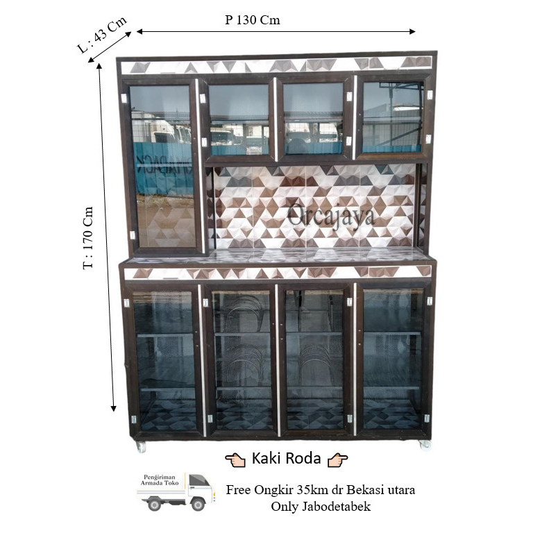 Jual Rak Piring 4 Pintu Aluminium Holo / Rak Piring 4 Pintu Holo / Rak ...