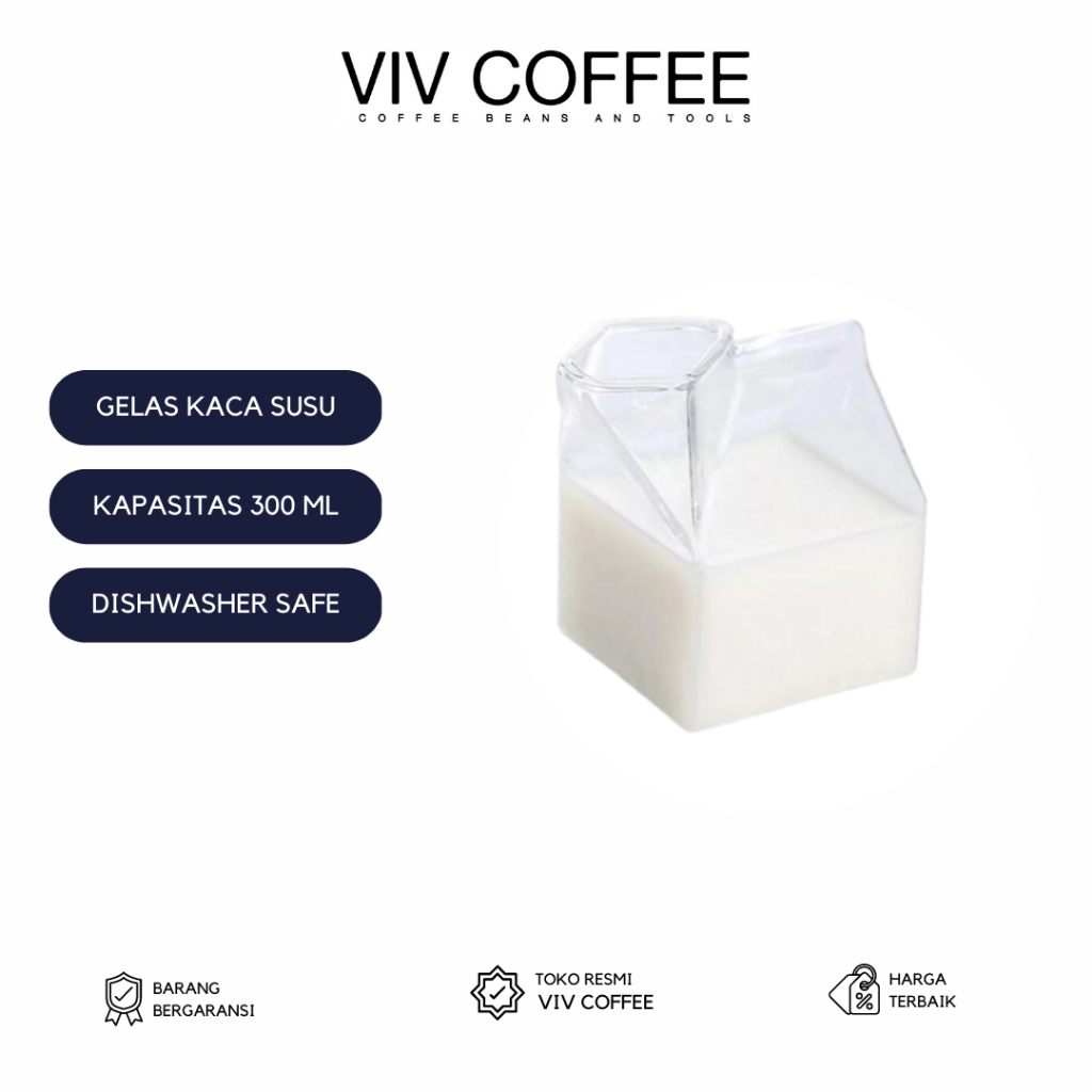 Jual Gelas Kaca Susu Milk Box 300ml Shopee Indonesia 2300