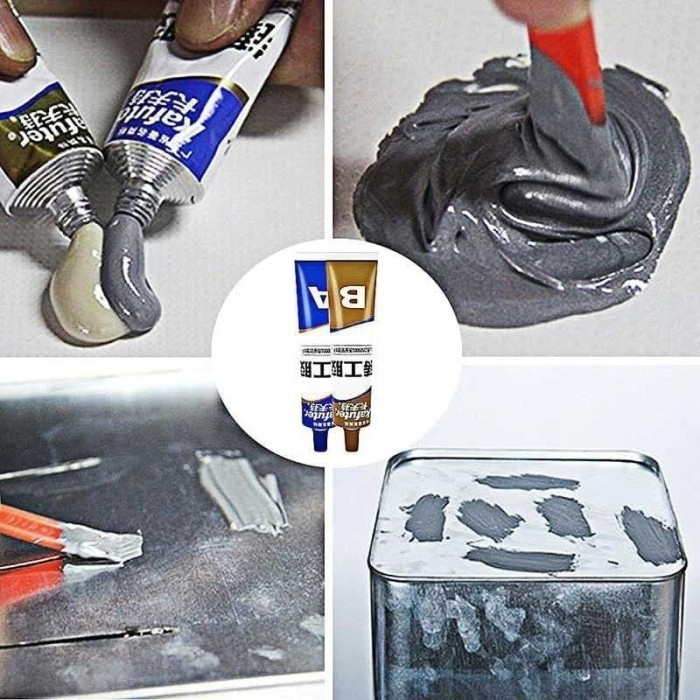 Jual Lem AB Kafuter Epoxy Kuat Penambal Besi Steel Metal Radiator Anti ...