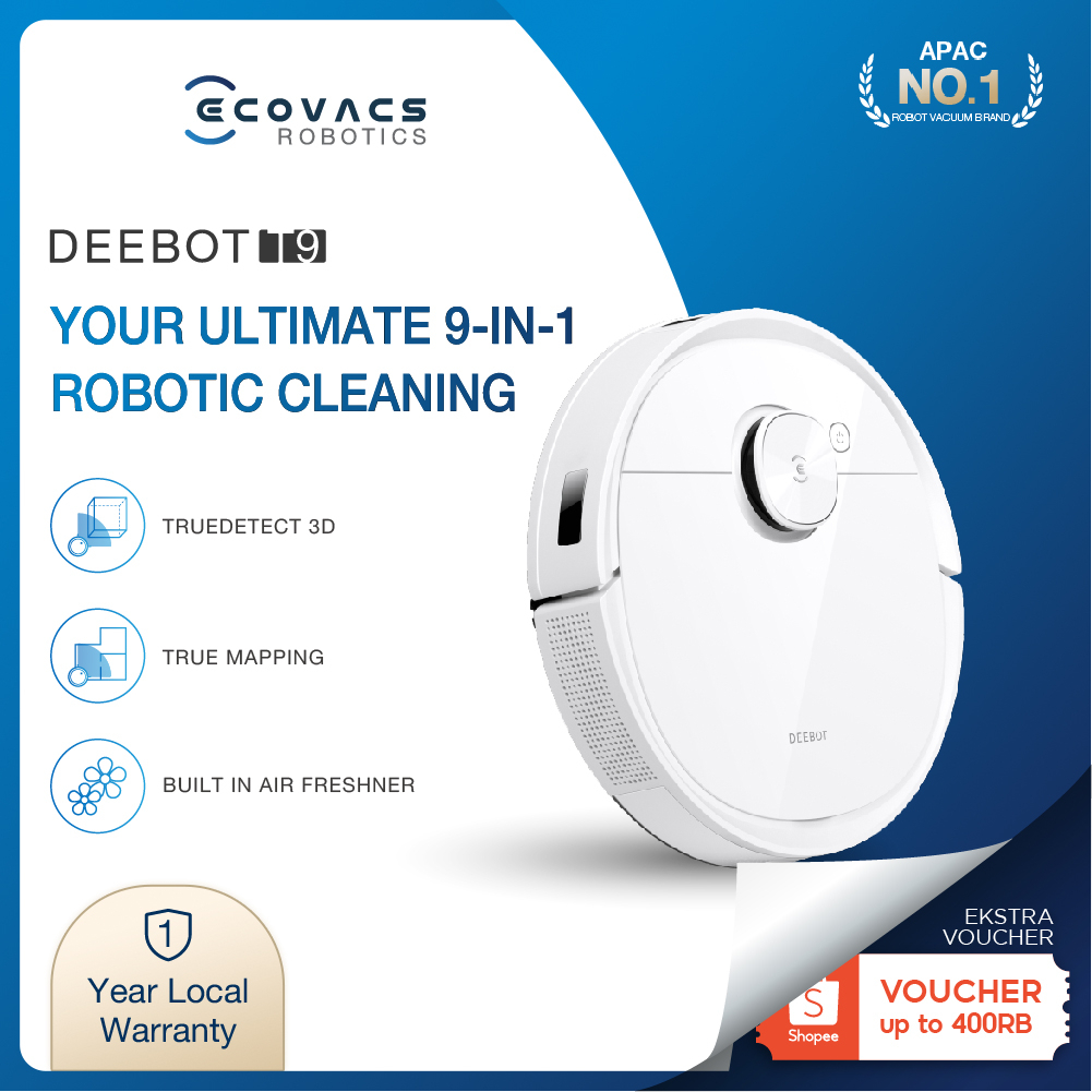 Jual Ecovacs DEEBOT T9 Robot Vacuum Cleaner Sapu Vacum Pel Vakum Mop
