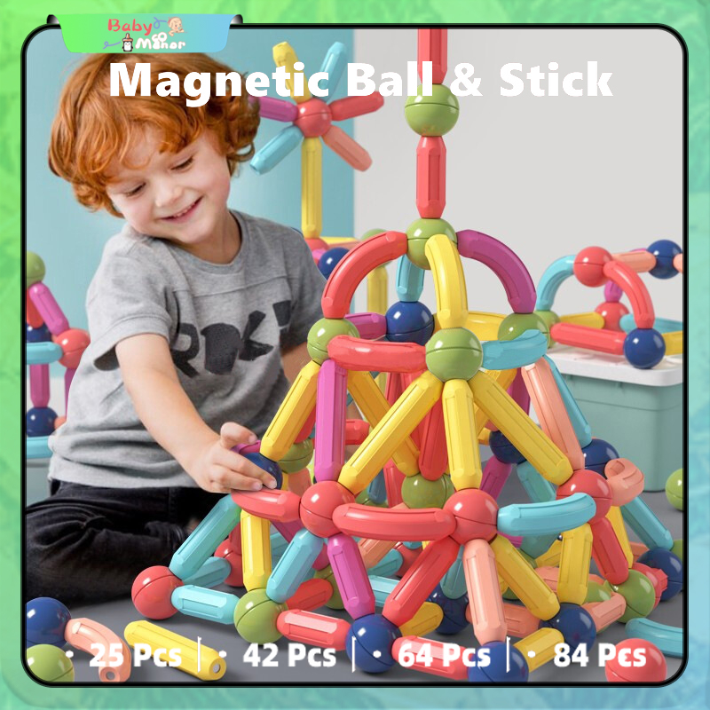 Jual Magnetic Sticks Blocks 25/42/64/84 Pcs Merakit Mainan-mainan ...