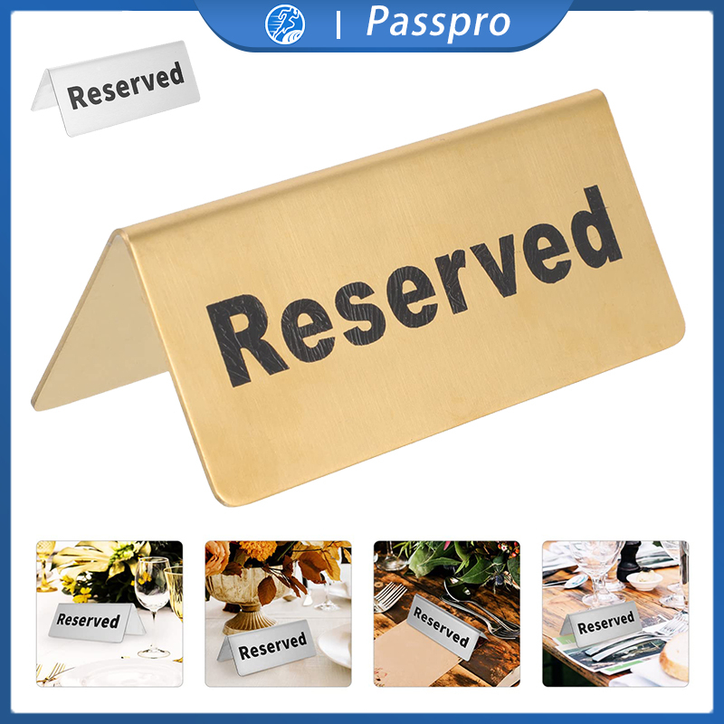 Jual Reserved Table Sign Papan Meja Stainless Table Card Sign Hotel ...