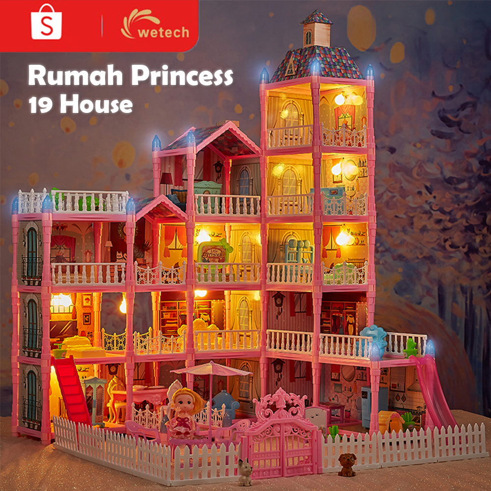 Jual WETECH Rumah Princess Mainan 19 Houses Atap Bercahaya Princess
