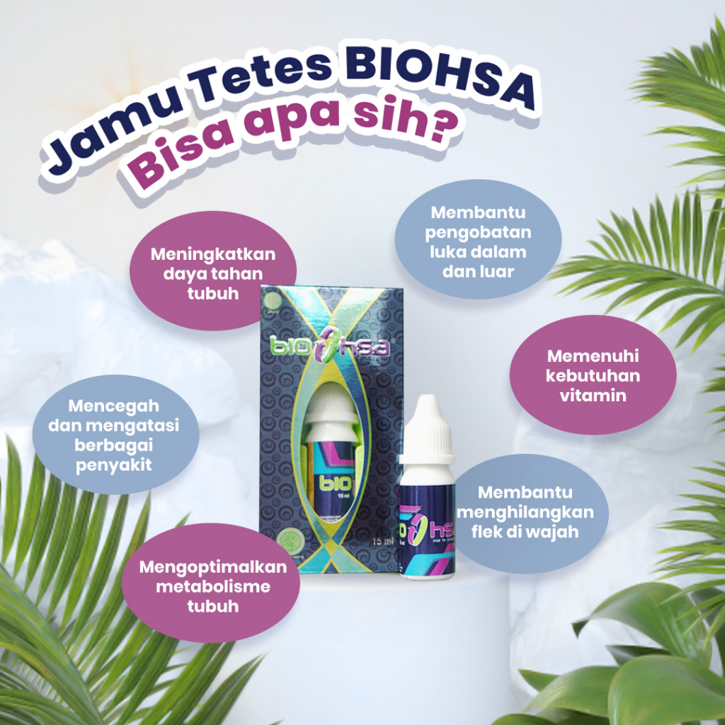 Jual BIO HSA Jamu Tetes Herbal [Paket 1 BioHSA 15ml + 1 Biohsa 5ml ...