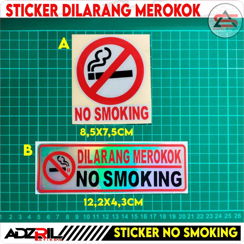 Jual Sticker Cutting Dilarang Merokok Sticker Mobil Stiker Kaca