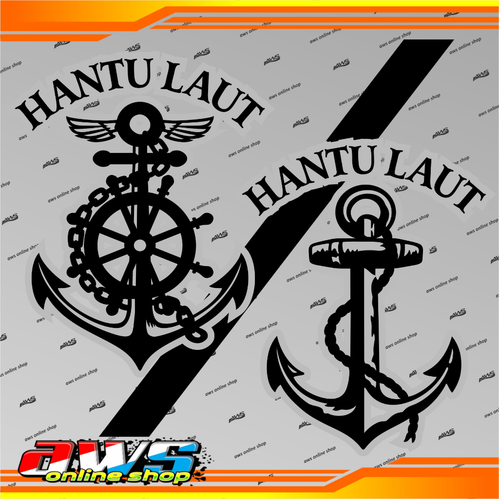 Jual Sticker Jangkar Hantu Laut 0102 Shopee Indonesia