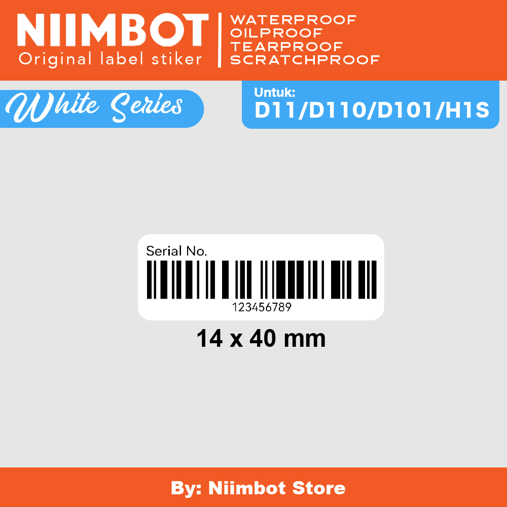 Jual White Thermal Label Printer Sticker Niimbot D11 D110 D101 H1S ...