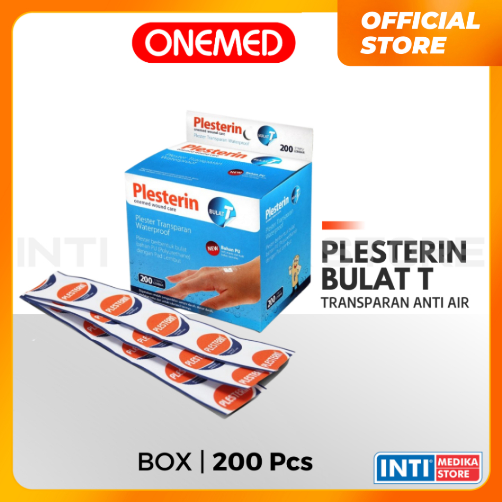 Jual Onemed Plester Luka Plesterin Bulat Transparan Anti Air Isi Pcs Shopee Indonesia