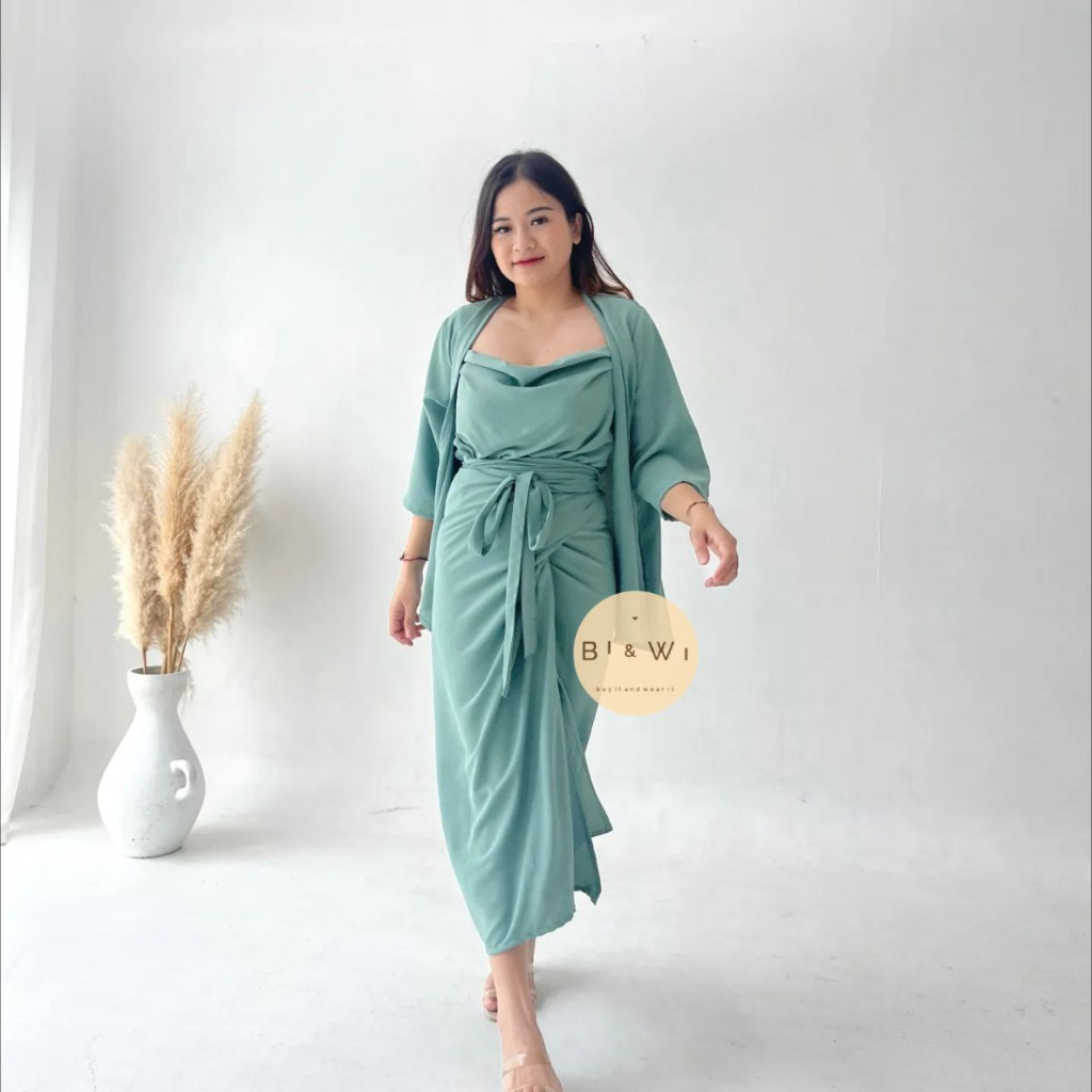 Jual Andrea Set - Set Airflow 3in1 (Cardigan, Inner, Rok Lilit ...