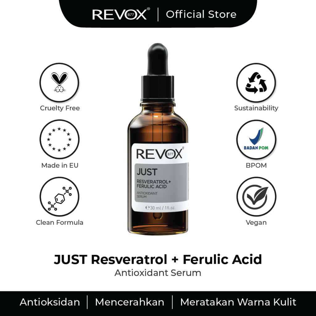 Jual REVOX B77 JUST Resveratrol + Ferulic Acid Serum 30ml | Antioksidan ...