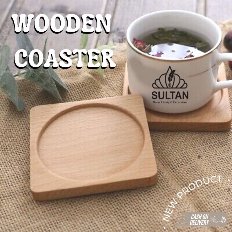 Jual Tatakan Gelas Kayu Wooden Coasters Aesthetic Satuan Shopee Indonesia 1125