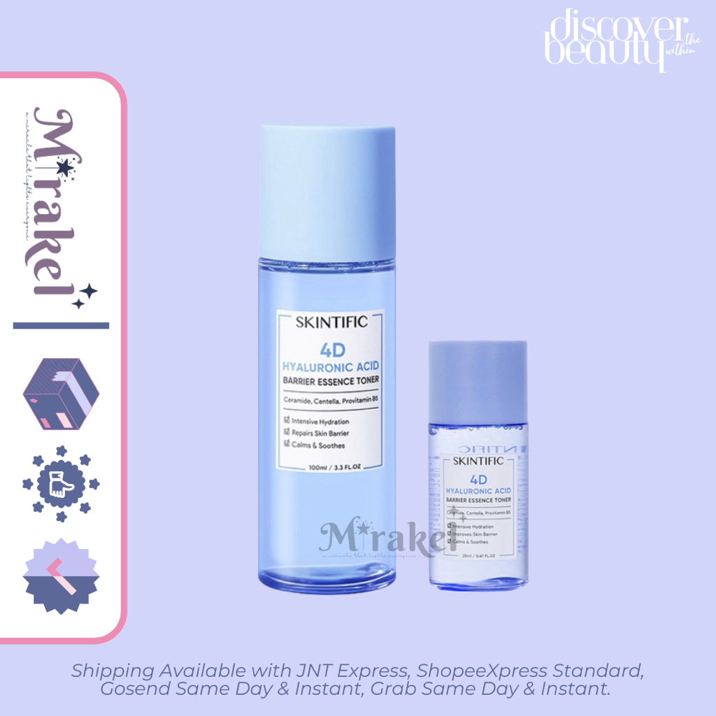 Jual Skintific 4d Hyaluronic Acid Ha Barrier Essence Toner 100ml And Travel Size 20ml Shopee 3992