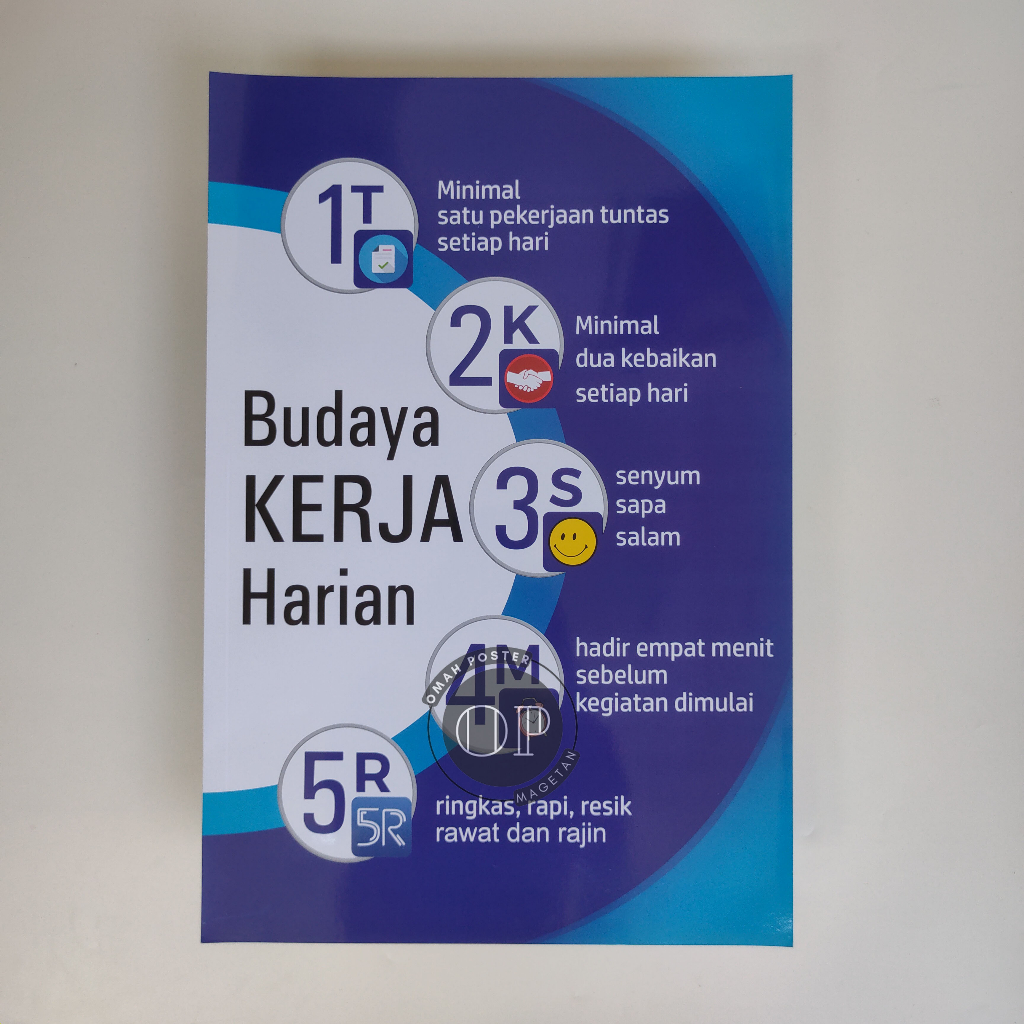 Jual Poster Edukasi - Poster Budaya Kerja Harian - Poster Budaya Kerja ...