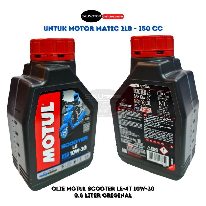 Jual Motul Oil Matic Scooter Le 4T 10W 30 Isi 800 ml 0,8 Liter Original ...