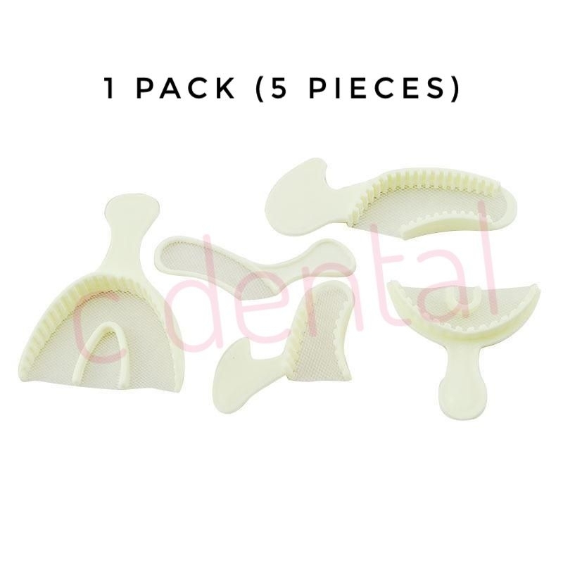 Jual [5 Pcs] Dental Sendok Cetak Impression Bite Registration Tray Occlusion Record Crown Bridge