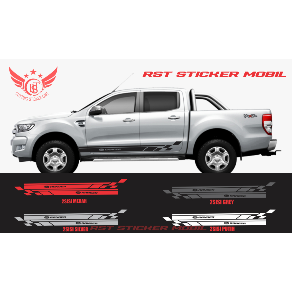 Jual sticker stiker list mobil ranger cutting sticker mobil fort ranger ...