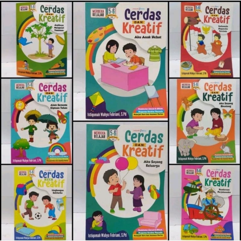 Jual Buku Paket Isi 8 - Cerdas Dan Kreatif TK A TK B Kurikulum Merdeka ...