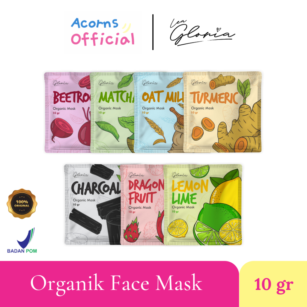 Jual Lea Gloria Masker Wajah Bubuk Organik Bpom 10gr Shopee Indonesia