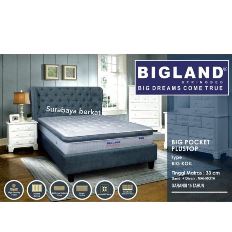 Jual spring bed set bigland pocket pillow Shopee Indonesia