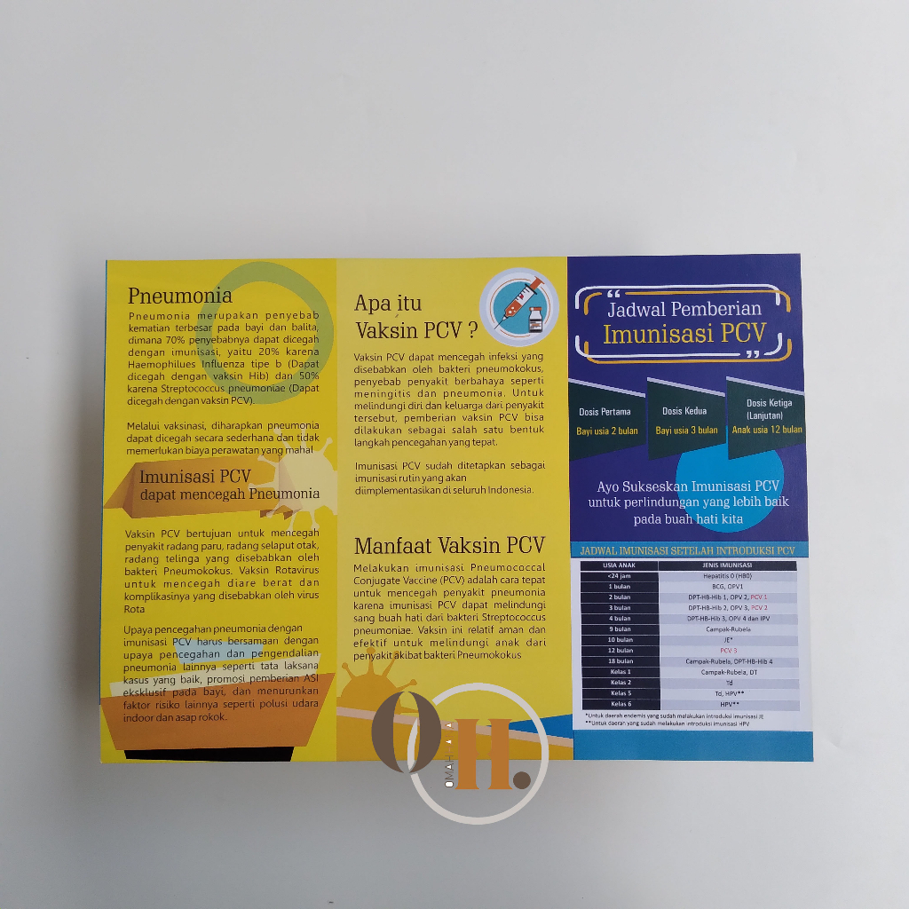 Jual Leaflet Imunisasi PCV - Brosur Imunisasi, Leaflet Kesehatan Balita ...