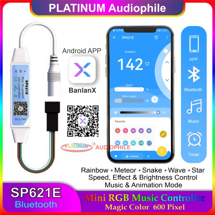 Jual SP621E Music Bluetooth Mini RGB Controller LED Pixel WS2812 Sk6812 ...