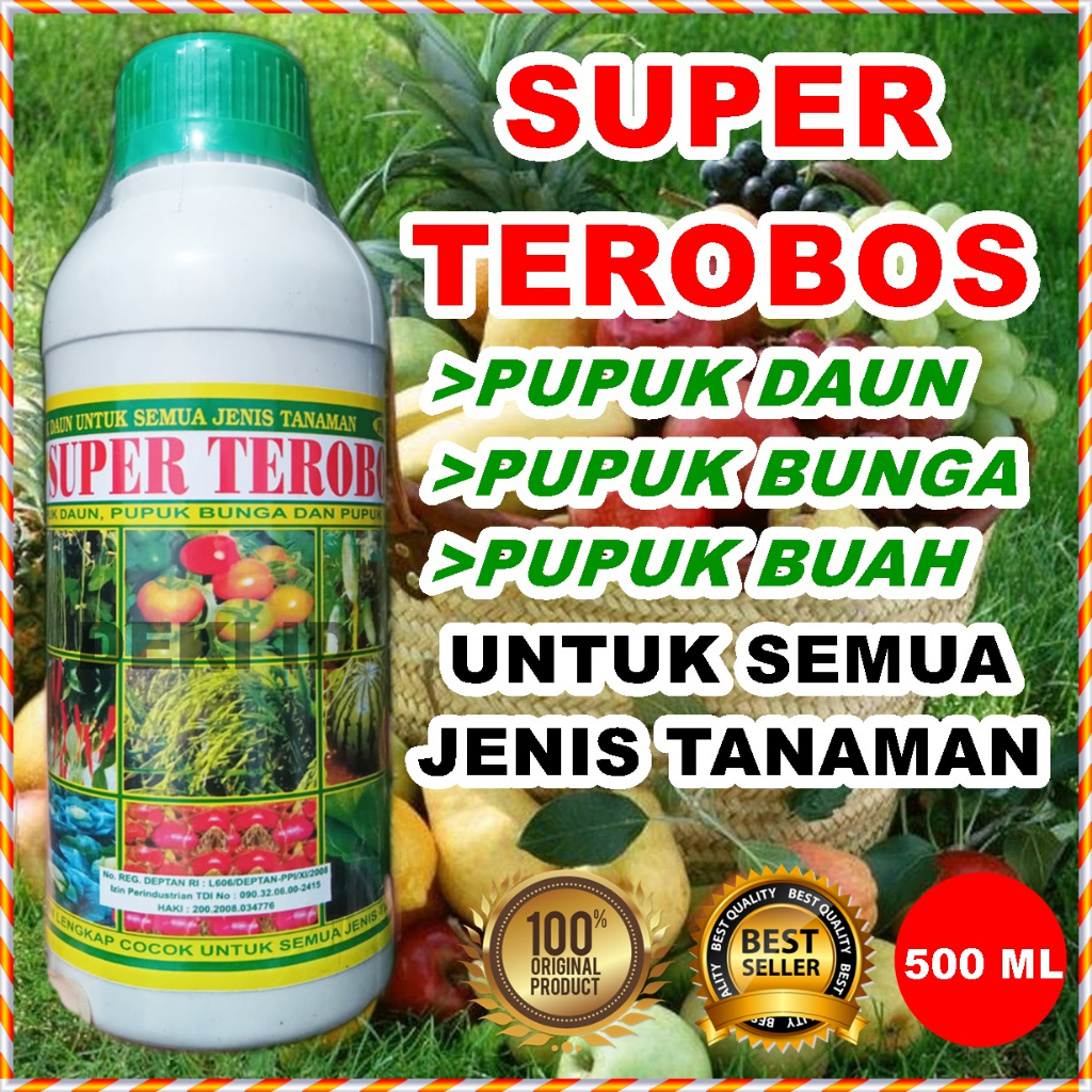 Super Terobos 500 ml Pupuk Organik Cair Plus ZPT POC Buah Lebat Bunga Sayuran dan Tanaman Hias NPK