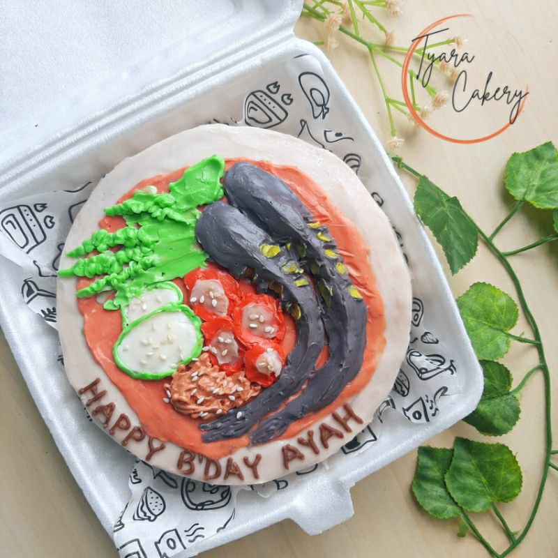 Jual Korean lunch box cake Bandung Bento Cake 8 inchi Custom Cake