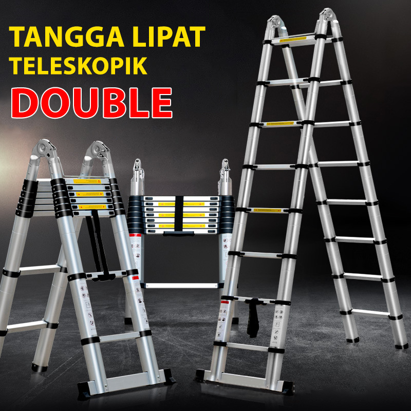 Jual Tangga Lipat Teleskopik 1.9M 2.2M 2.5M Telescopic Teleskop Single ...