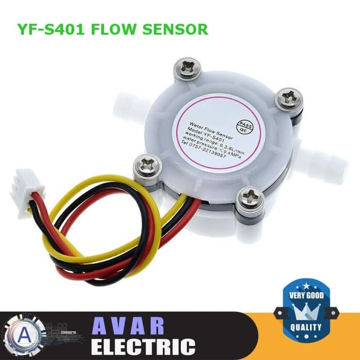 Jual YF-S401 WATER FLOW SENSOR FLOWMETER 0.3-6L/MIN PENGUKUR DEBIT AIR ...